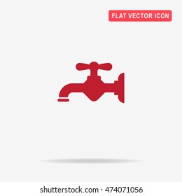 Water faucet icon. Vector concept illustration for design.