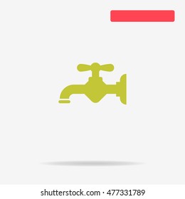 Water faucet icon. Vector concept illustration for design.