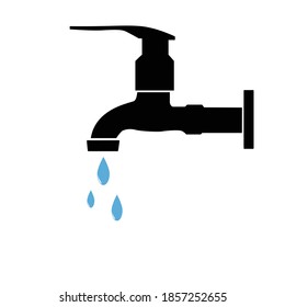 Wasserhahn-Symbol und Vektorgrafik