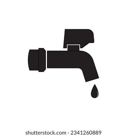 water faucet icon vector illustration logo design