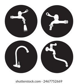 Icono de grifo de agua Ilustración vectorial diseño simple