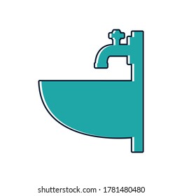 Water faucet icon vector template