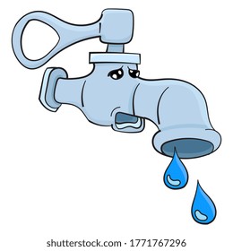 Faucet Vector Outline Illustration Water Faucet Stock Vector (Royalty ...