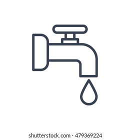 Water Faucet Outline Icon