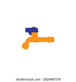 plantilla de icono de ilustración de diseño de vector de grifo de agua
