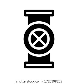 icono plano de glifo vector de grifo de agua 