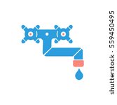 Water Faucet. vector icon.