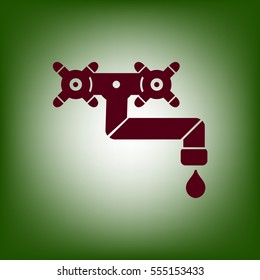 Water Faucet. vector icon.