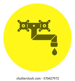 Water Faucet. vector icon.