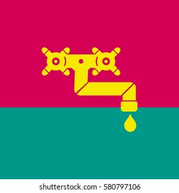 Water Faucet. vector icon.