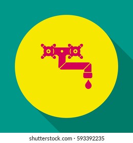 Water Faucet. vector icon.