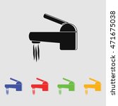 water faucet vector icon. Flat style for web and mobile