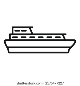 Water Ferry Boat Icon Outline Vector Stock Vector (Royalty Free ...