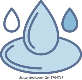 Water Filled Blue Tone Icon