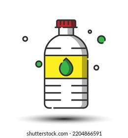 Water filled line icon, pure and drinking concept 128x128 pixel perfect icon, on the white background for website UI media, mobile application, poster design