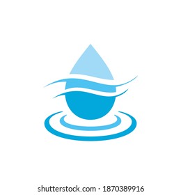 Water Filter drop liquid illustration vector logo template