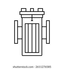 water filter equipment line icon vector. water filter equipment sign. isolated contour symbol black illustration
