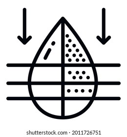 Water filter fresh drop icon. Outline water filter fresh drop vector icon for web design isolated on white background