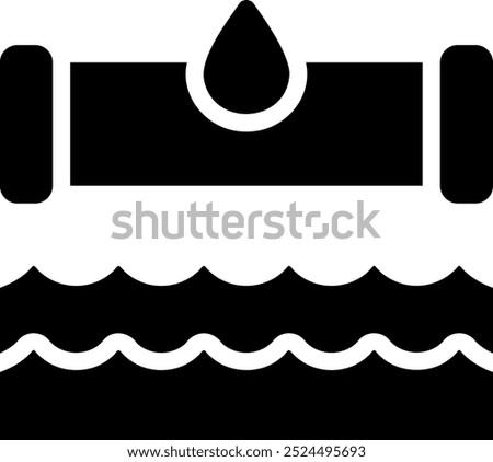 water filter glyph icon illustration vector