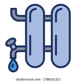 Water filter icon. Outline water filter vector icon for web design isolated on white background