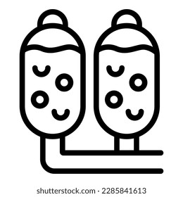 Water filter icon outline vector. Tank treatment. Clean pipe