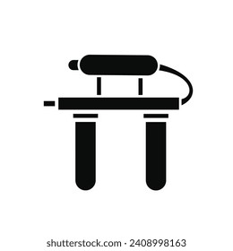 Wasserfilter-Symbol. Reverse-Osmose-System. Vektorgrafik.