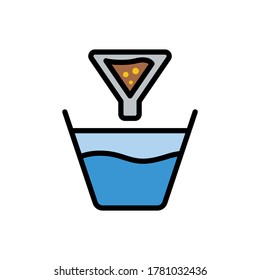 Icono de filtro de agua. Color simple con elementos de vector de contorno de iconos de aqua para ui y ux, sitio web o aplicación móvil