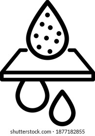 icono de filtro de agua, ilustración vectorial