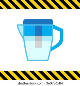 Water filter jug icon