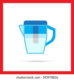 Water filter jug icon