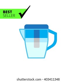 Water filter jug icon