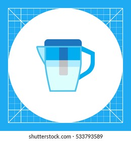Water filter jug icon