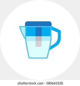 Water filter jug icon