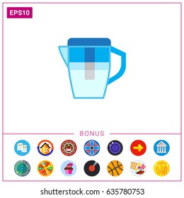 Water filter jug icon