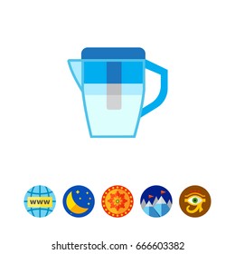 Water filter jug icon