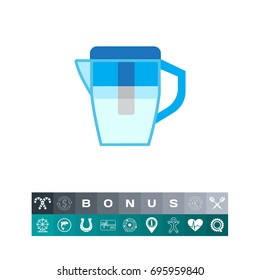 Water filter jug icon