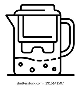 Water filter jug icon. Outline water filter jug vector icon for web design isolated on white background