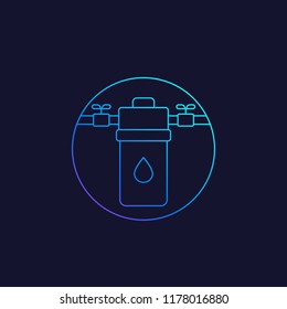 water filter line icon
