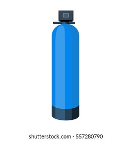 Water filter machine icon in cartoon style isolated on white background. Water filtration system symbol stock vector illustration.