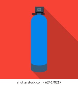 Water filter machine icon in flate style isolated on white background. Water filtration system symbol stock vector illustration.