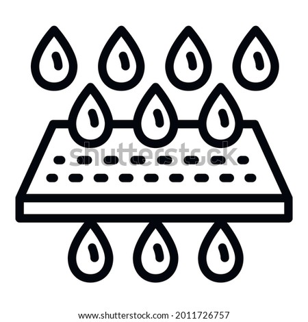 Water filter net icon. Outline water filter net vector icon for web design isolated on white background