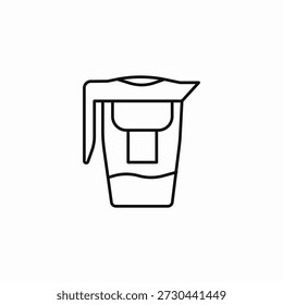 water filter pitcher icon sign vector