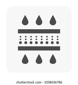 Water Filter Or Purification Vector Icon. To Remove Chemical, Biological Contaminant, Solid And Gas By Physical Barrier For Provide Clean Water For Drinking, Agricultural Irrigation, Aquarium And Pool