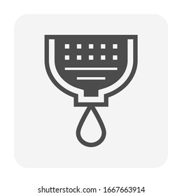 Water filter or purification vector icon. To remove chemical, biological contaminant, solid and gas by physical barrier for provide clean water for drinking, agricultural irrigation, aquarium and pool