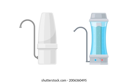 Filtro de agua o purificador de agua para hacer líquido accesible para el conjunto de vectores de bebida