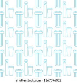 Water filter seamless pattern. Vector background.