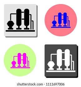 Water filter. simple flat vector icon illustration on four different color backgrounds