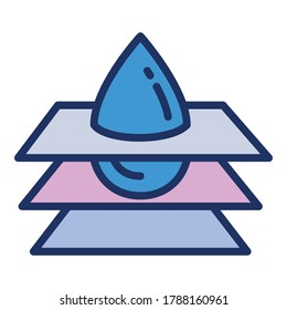 Icono de sección de filtro de agua. Icono del vector de la sección de filtro de agua de contorno para el diseño web aislado en fondo blanco