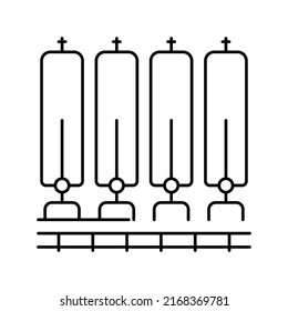 vector de icono de línea del sistema de filtro de agua. señal del sistema de filtro de agua. símbolo de contorno aislado ilustración negra