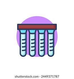 Icono de línea de sistema de filtro de agua. Purificación, filtración, signo de contorno de cartucho. Agua dulce para beber, agua, concepto de salud. Ilustración vectorial para el Diseño web